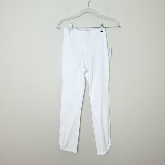 NWT LYSSE Happy Hour Braided White Crop Pant XS - Picture 2 of 7